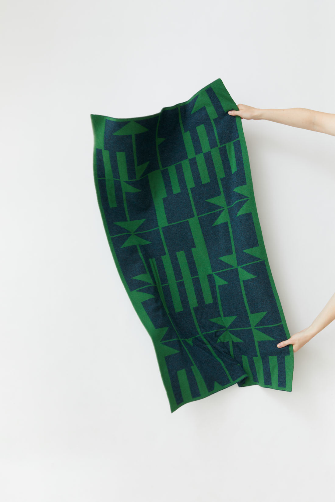 Mini Blanket "Keel" - Ink + Oxide Green