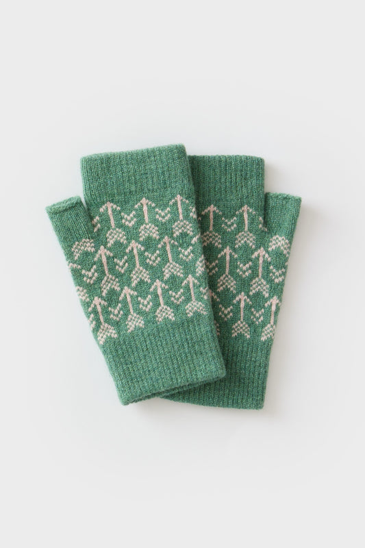 Fingerless Mitten "Arrow" - Willow & Seashell