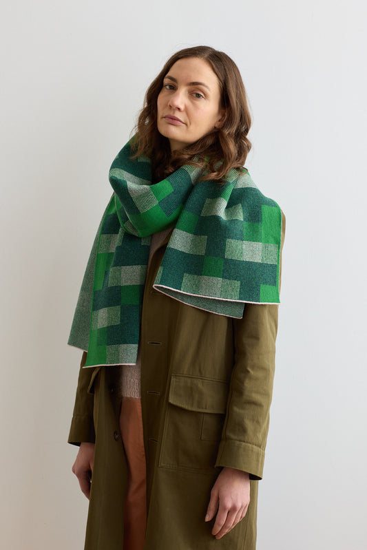 Scarf "Faro" - Oxide Green & Seashell