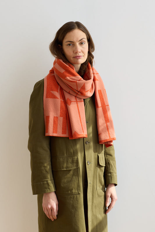 Scarf "Keel" - Rust & Rosehip