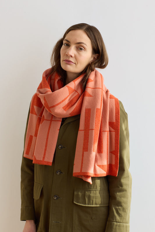 Scarf "Keel" - Rust & Rosehip