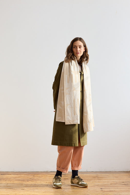 Scarf "Keel" - Oatmeal & Swansdown