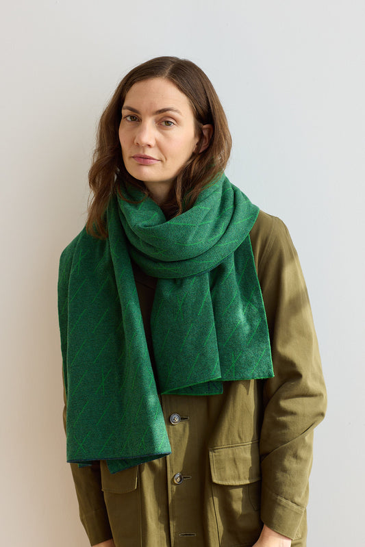 Scarf "Forest" - Oxide Green & Ink