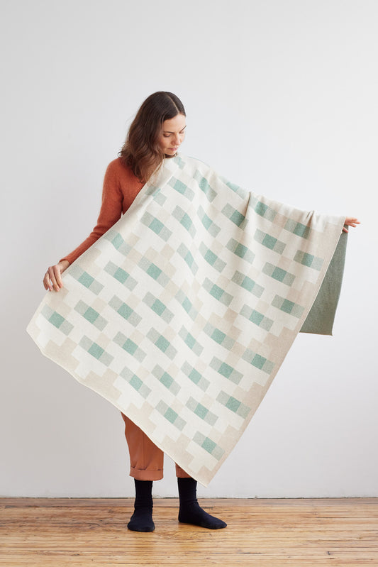 Blanket "Faro" - Oatmeal & Willow