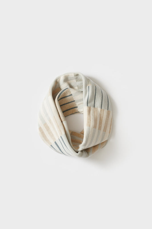Circle Scarf "Harbour" - Aspen & Oatmeal