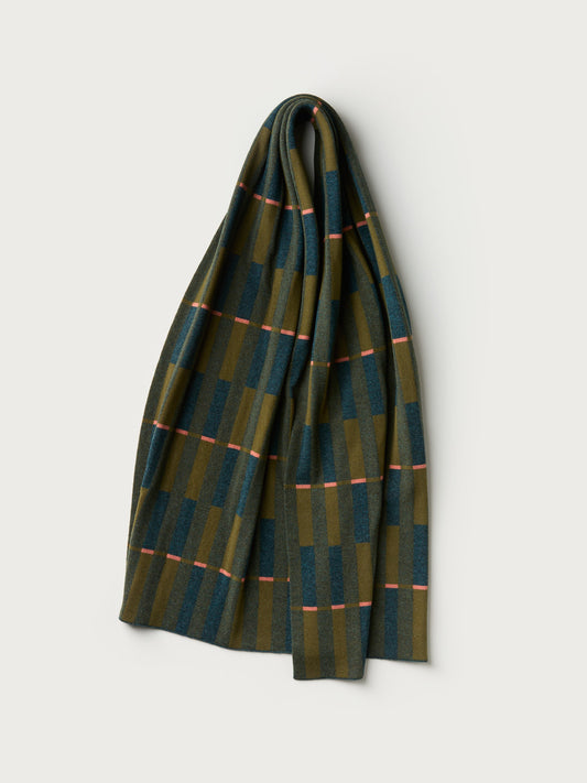 Scarf "Garden" - Olive & Ink