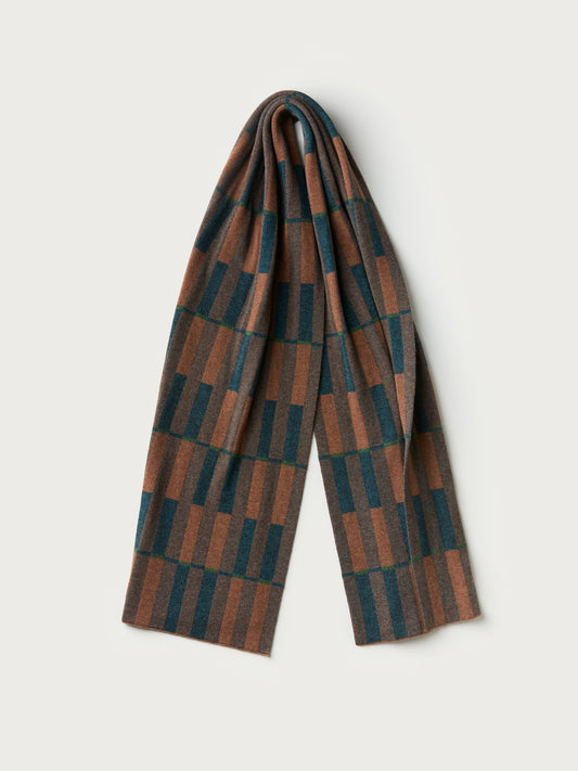 Scarf "Garden" - Hazelnut & Ink