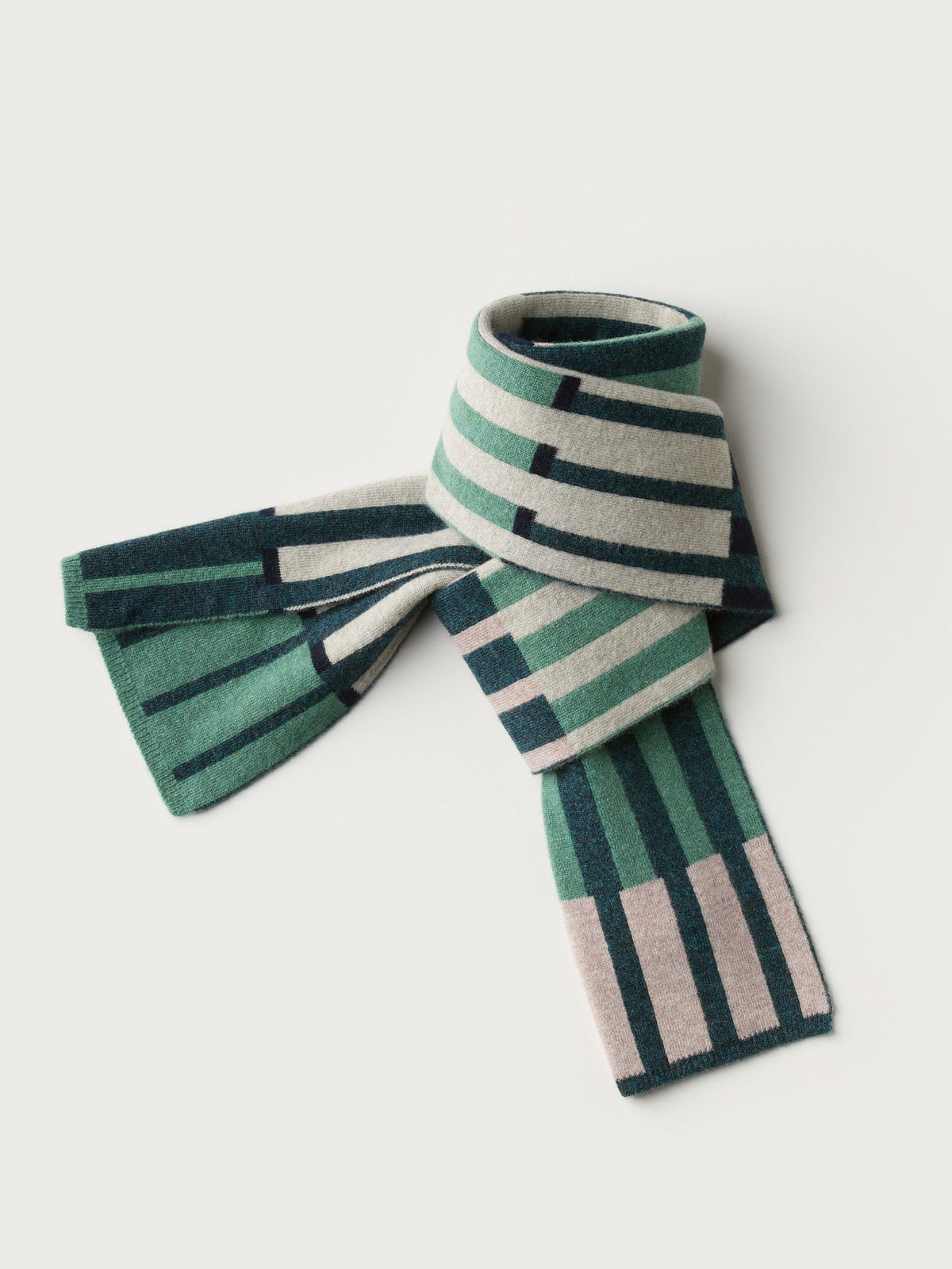 Small Scarf "Harbour" - Willow, Ink, Dulse
