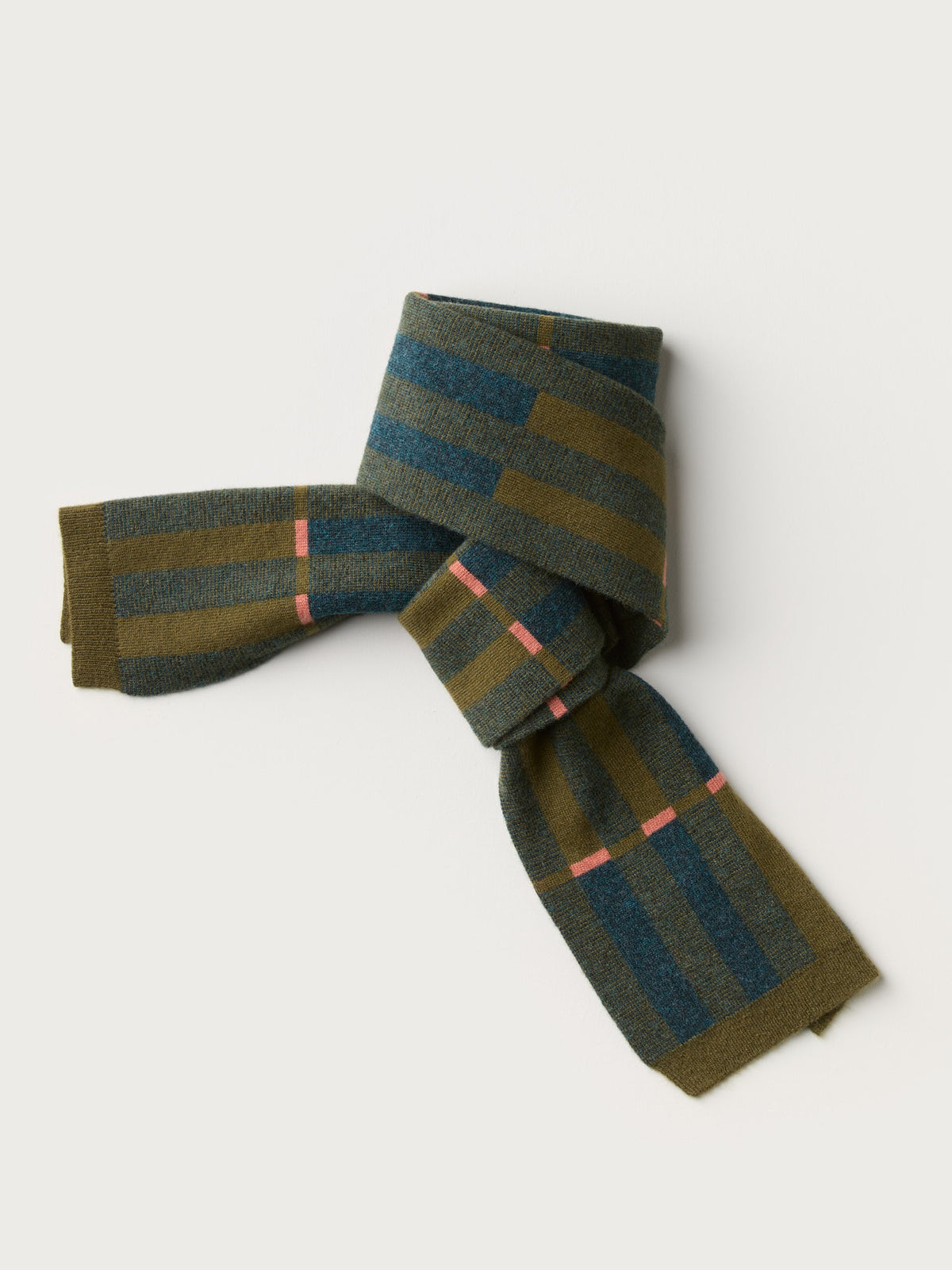 Small Scarf "Garden" - Olive & Ink