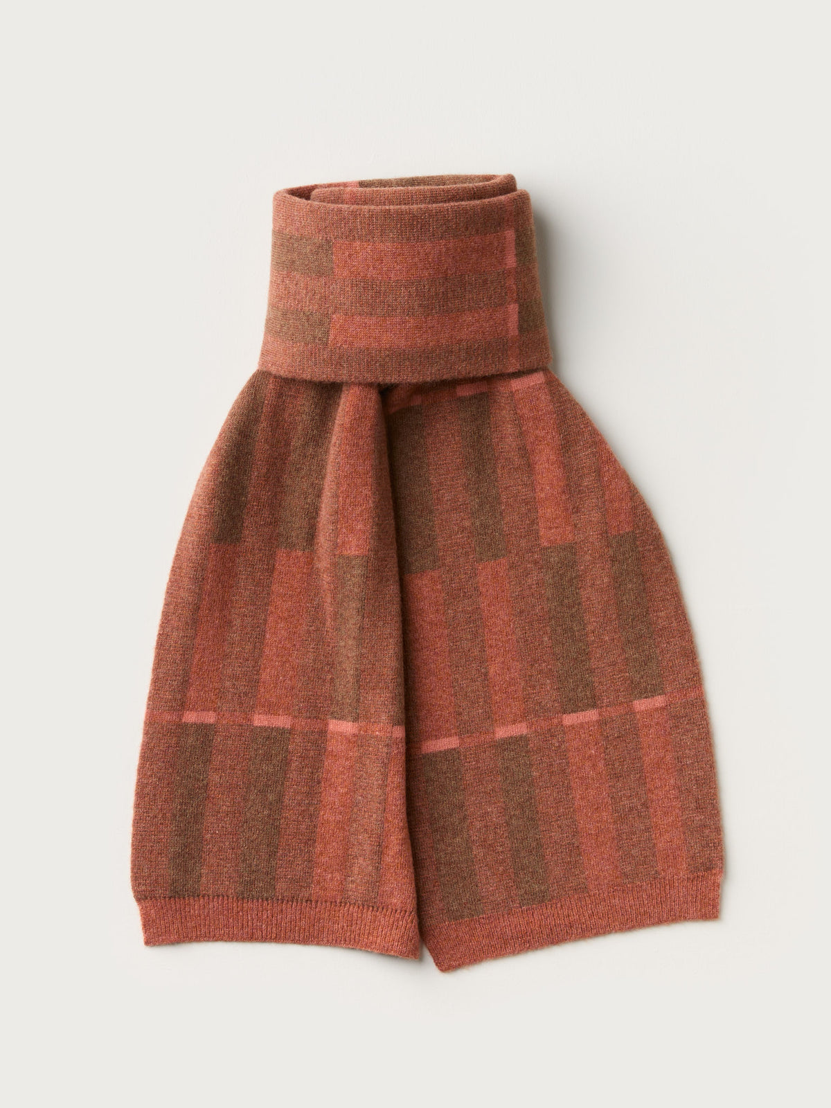 Small Scarf "Garden" - Iron Oxide & Hazelnut