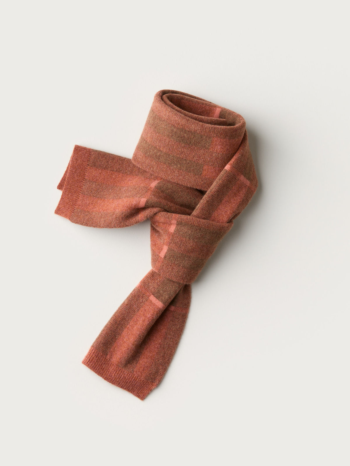 Small Scarf "Garden" - Iron Oxide & Hazelnut