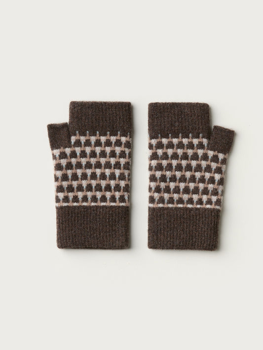 Fingerless Mitten "Basket" - Loam, Dulse, Haar - Pre-Order