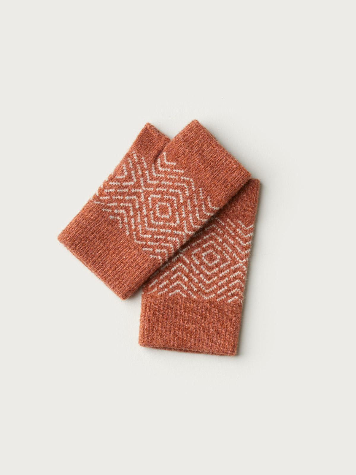 Fingerless Mitten "Brackish" - Iron Oxide & Swansdown - Pre-Order