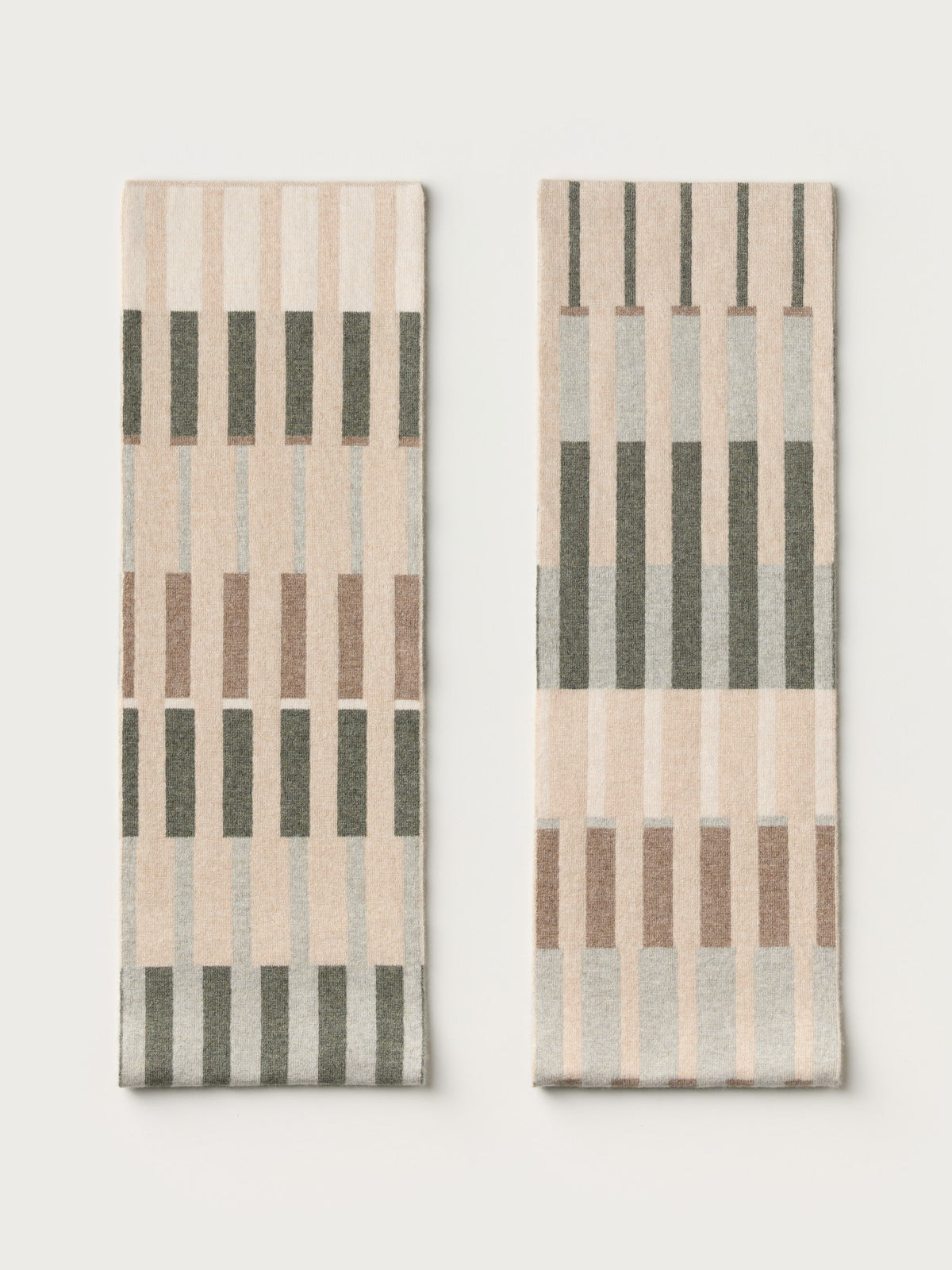 Circle Scarf "Harbour" - Oat, Moss, Birch