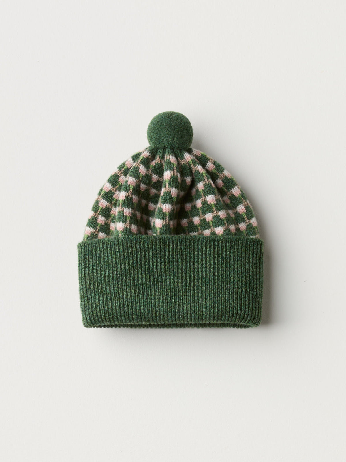 Pom Hat "Basket" - Pine, Field Green, Sweetpea