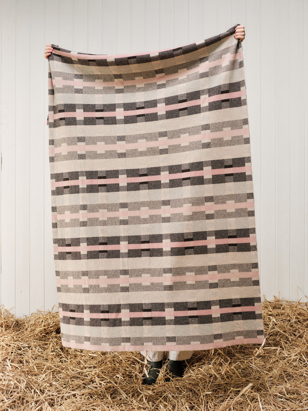 Blanket "Stockholm" - Oat, Loam, Sweetpea