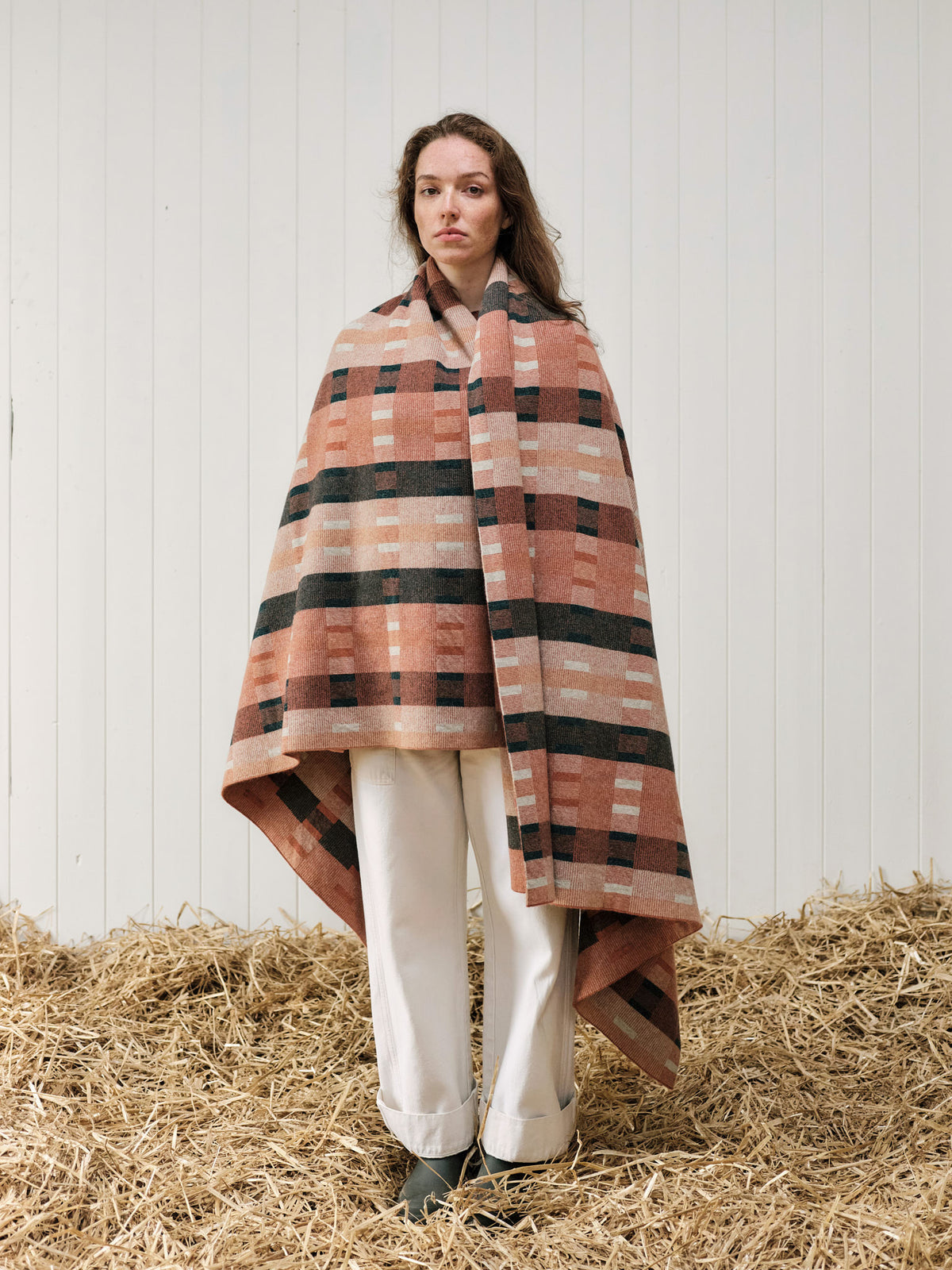 Blanket "Stockholm" - Iron Oxide, Barley, Ink