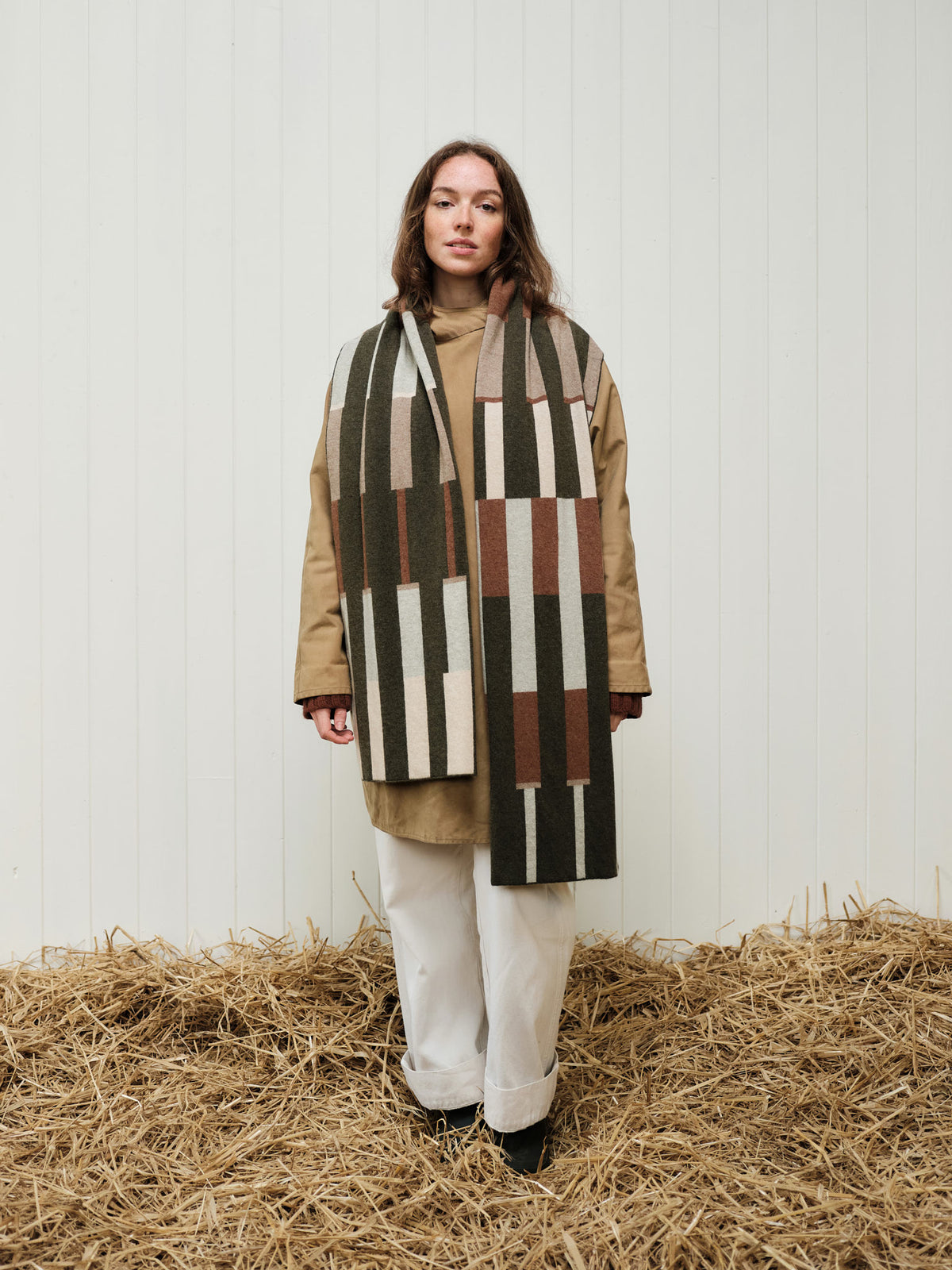 Scarf "Harbour" - Nettle, Hazelnut, Wren
