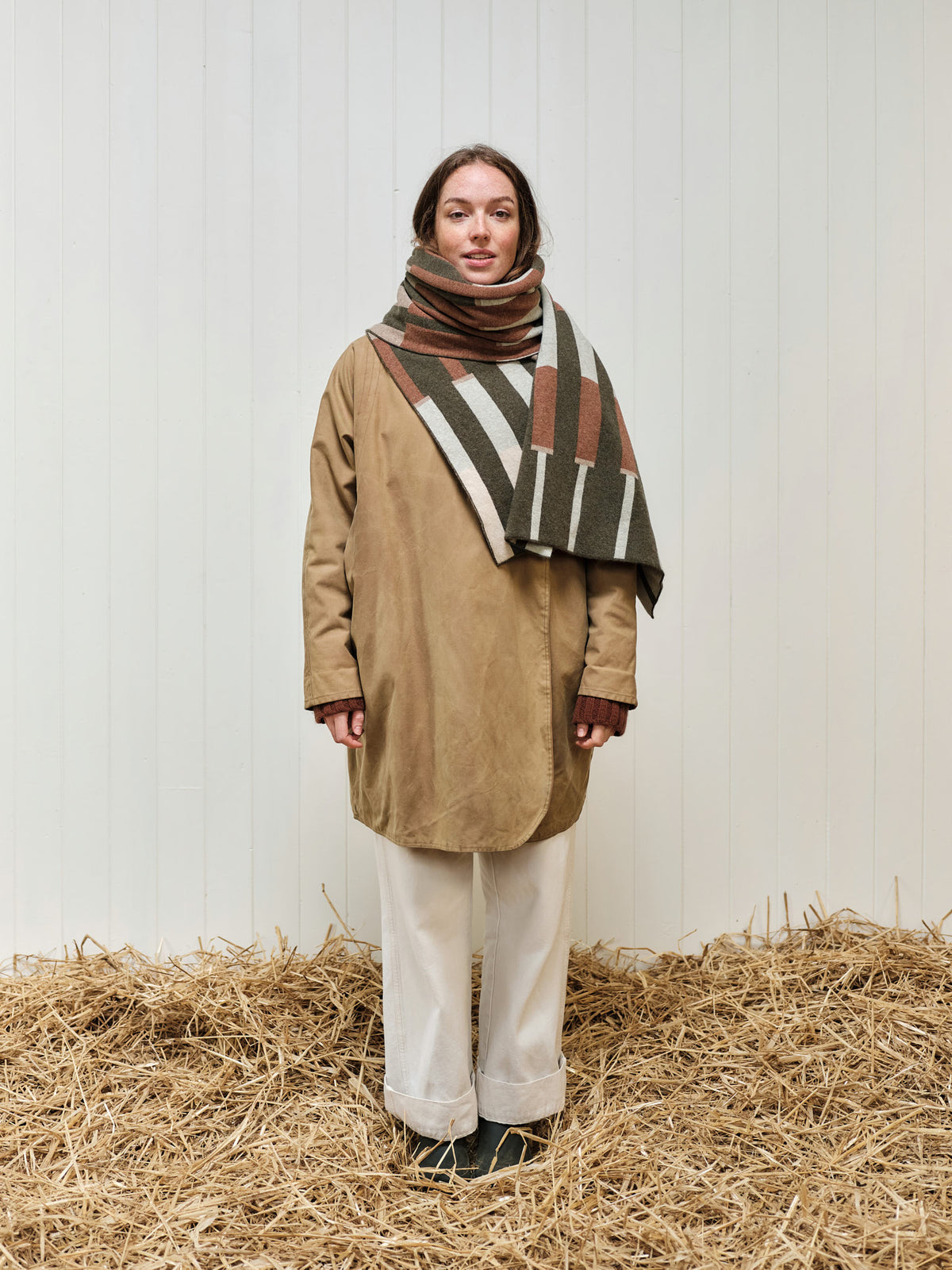 Scarf "Harbour" - Nettle, Hazelnut, Wren