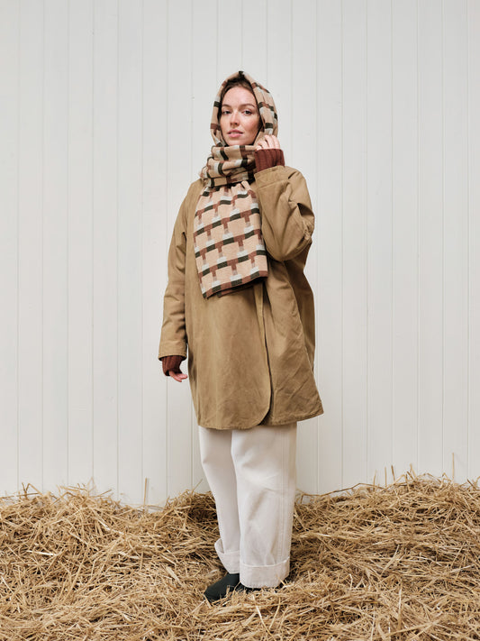 Scarf "Basket" - Barley, Hazelnut & Nettle