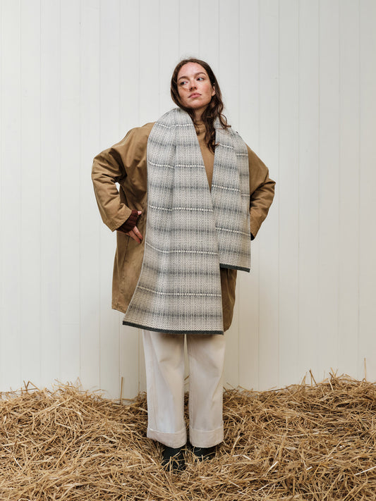 Scarf "Brackish" - Almond & Wolf Grey