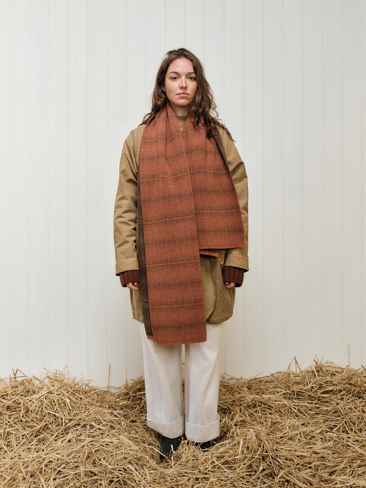 Scarf "Brackish" - Iron Oxide & Nettle