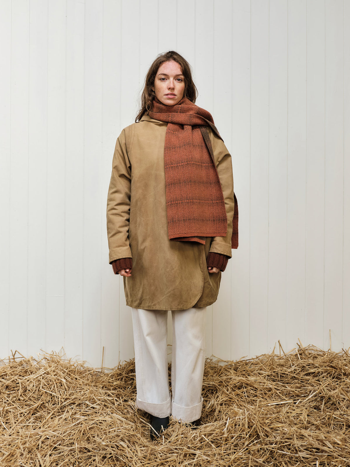 Scarf "Brackish" - Iron Oxide & Nettle