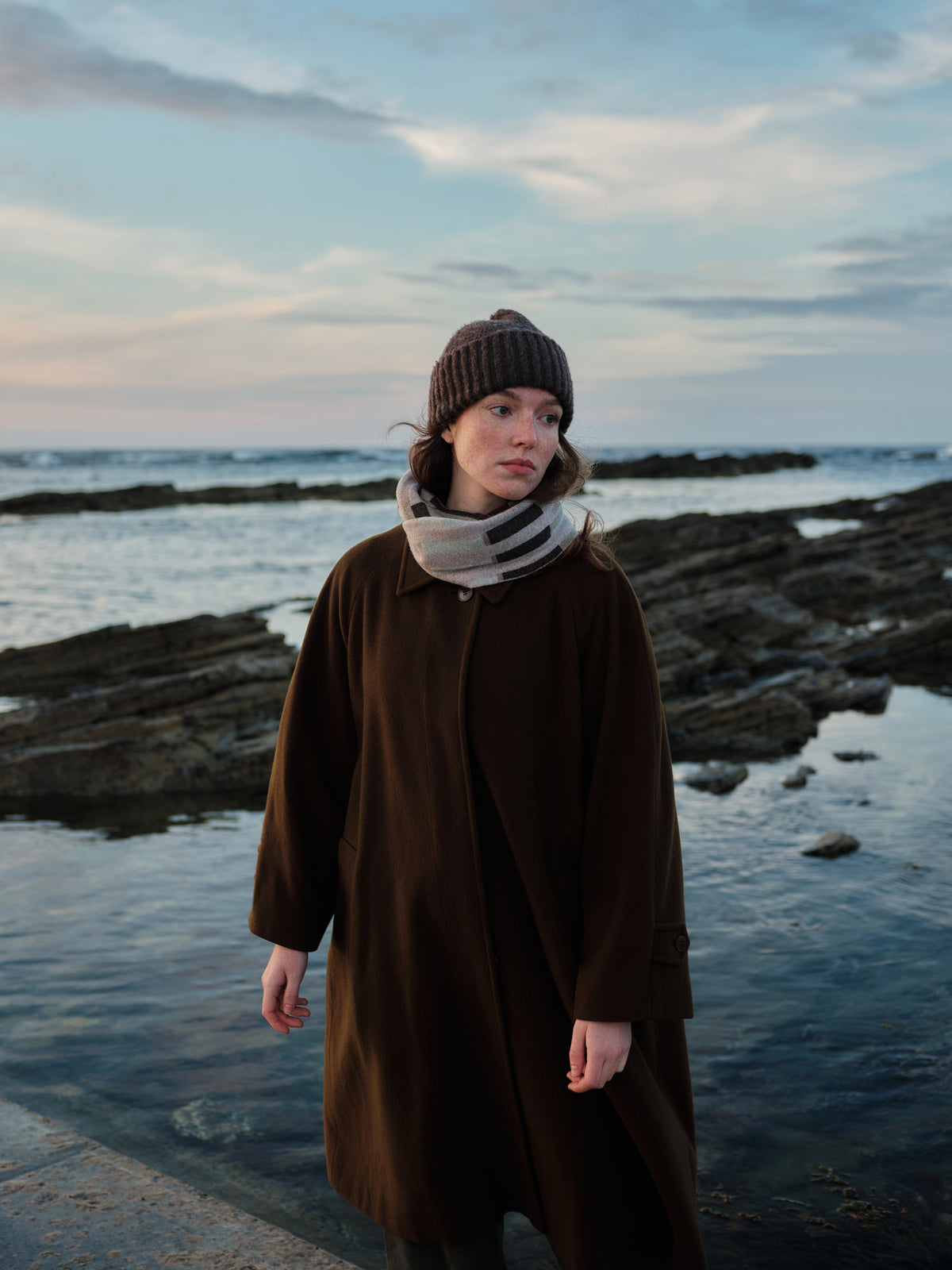 Circle Scarf "Harbour" - Dulse, Loam, Seagrass