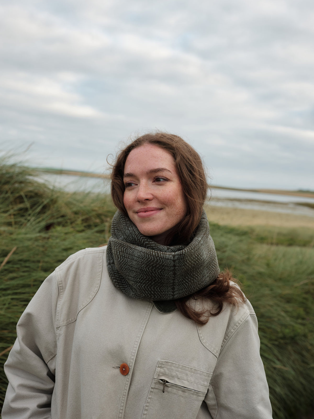 Circle Scarf "Brackish" - Nettle & Haar