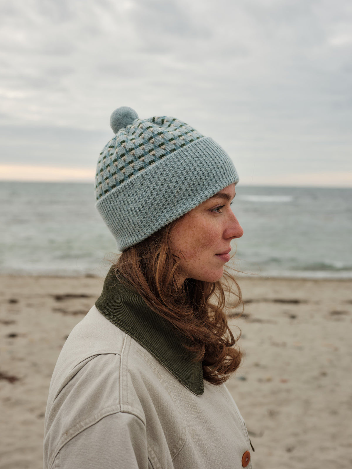 Pom Hat "Basket" - Haar, Pine, North Sea