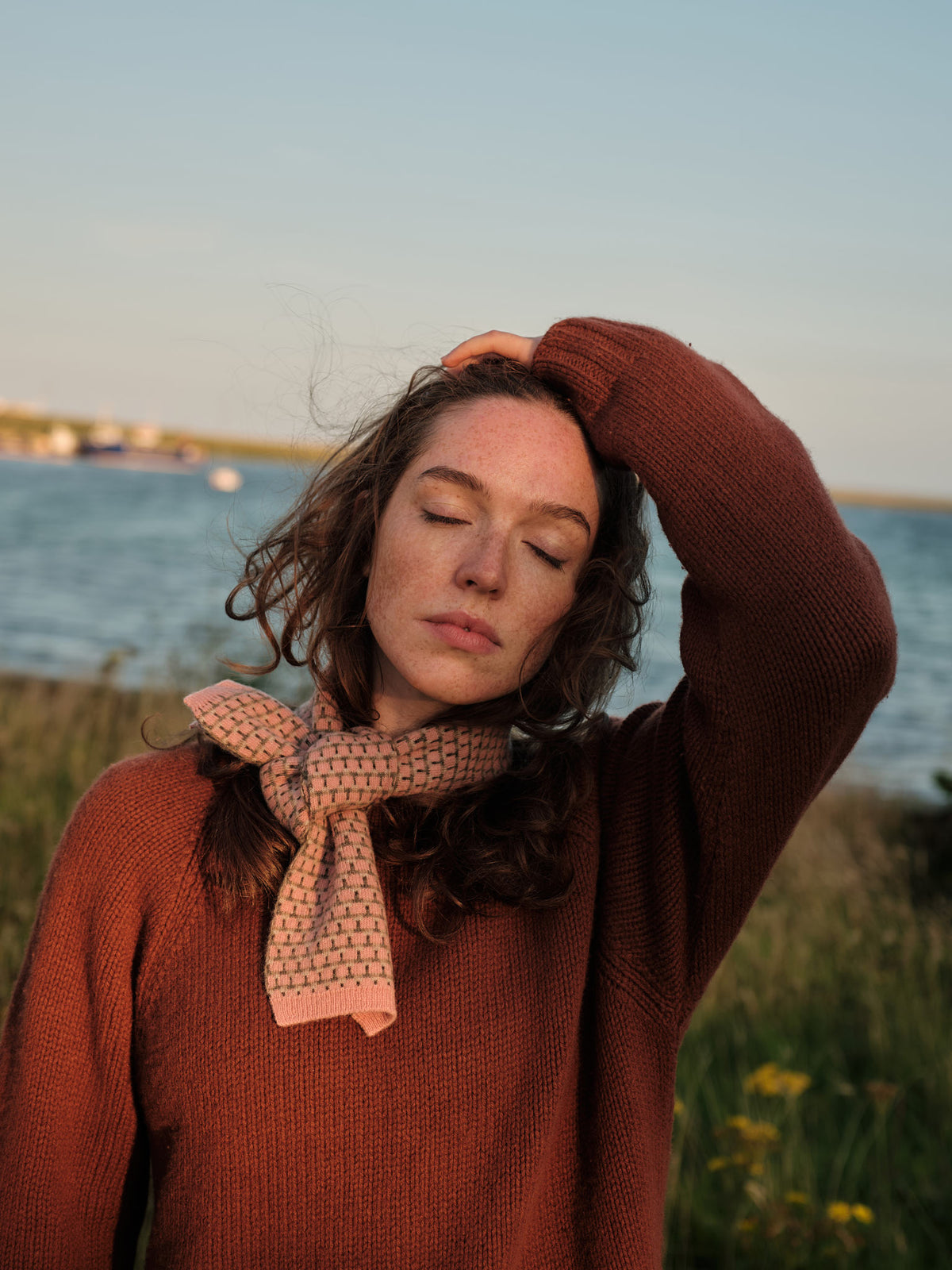 Neckerchief "Basket" - Sweetpea, Moss, Nettle