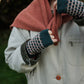 Fingerless Mitten "Basket" - Ink, Sweetpea, Iron Oxide - Pre-Order
