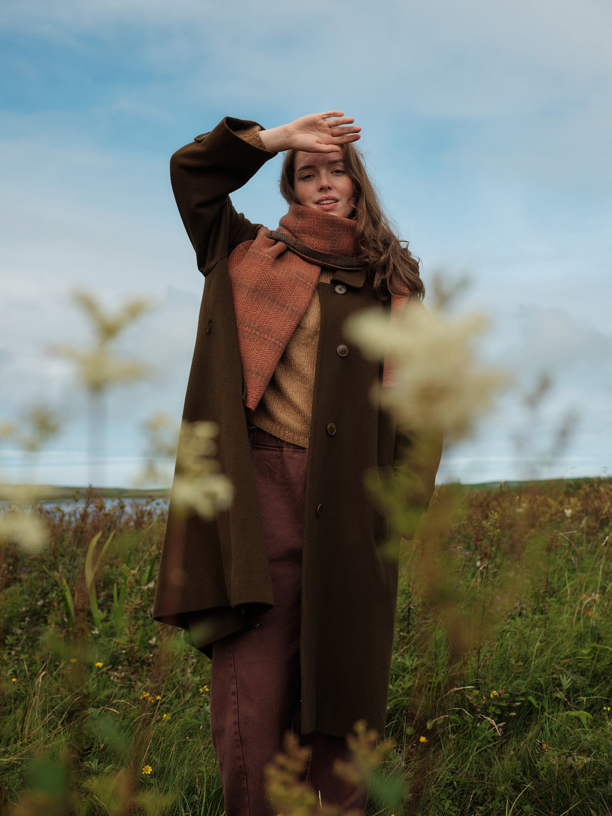 Scarf "Brackish" - Iron Oxide & Nettle