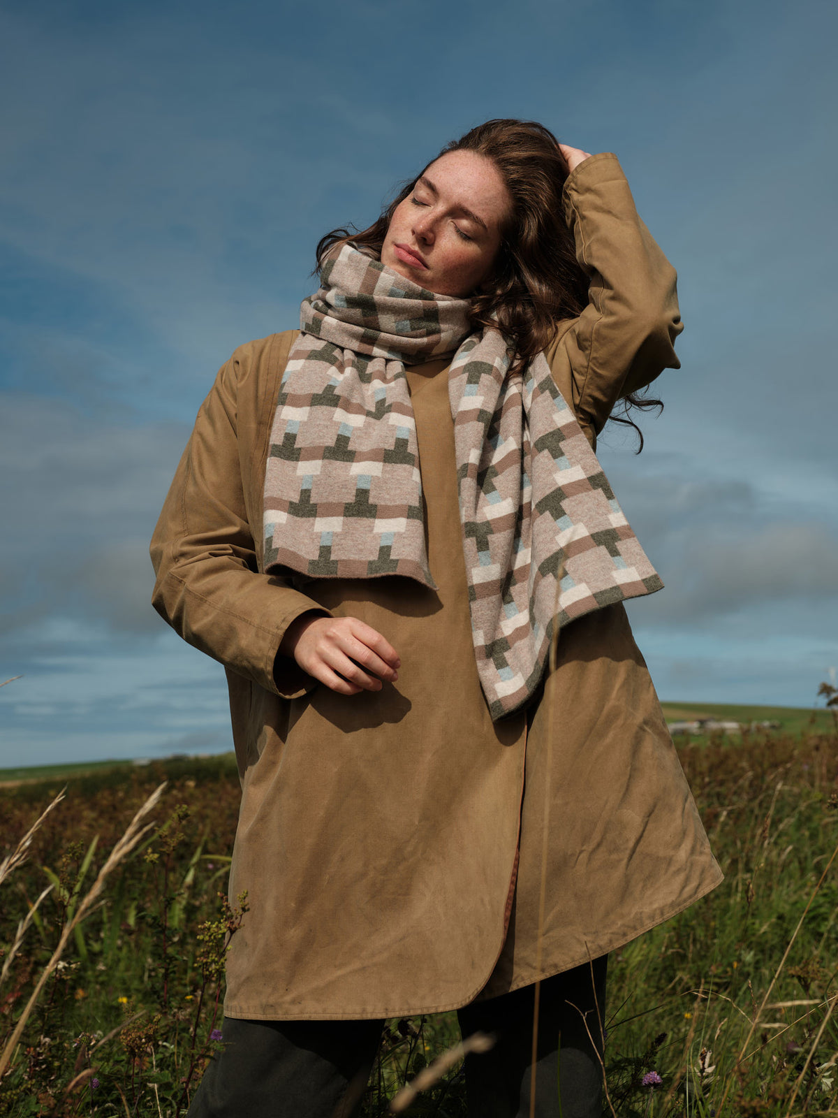 Scarf "Basket" - Dulse, Moss & Haar