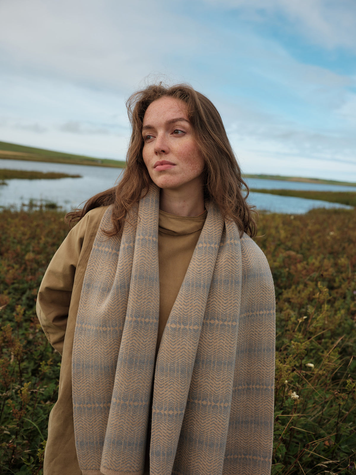 Scarf "Brackish" - Barley & Dusk