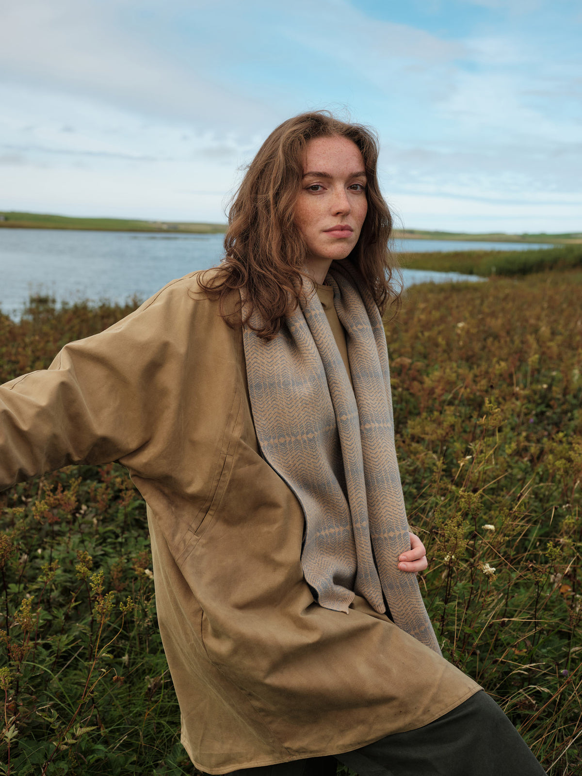 Scarf "Brackish" - Barley & Dusk