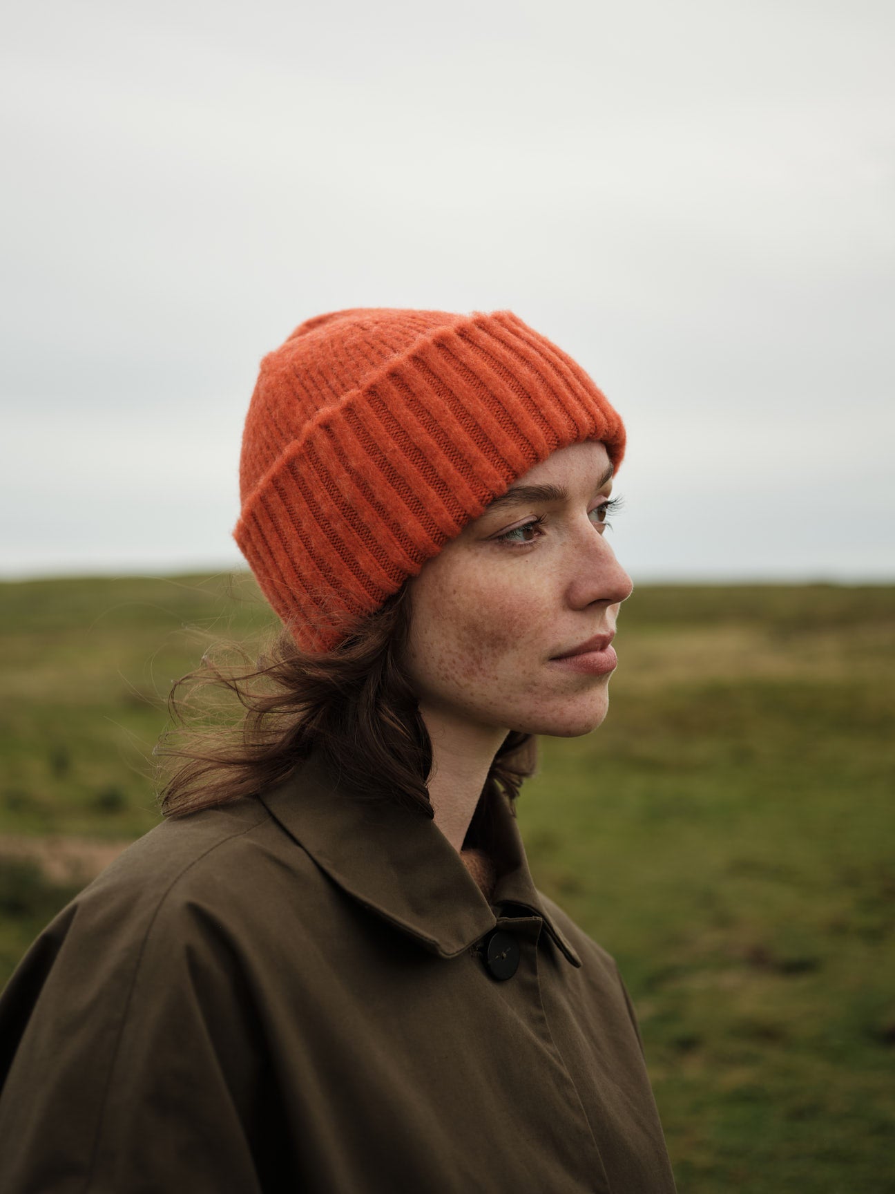 Brushed Hat "Catkin" - Tomato