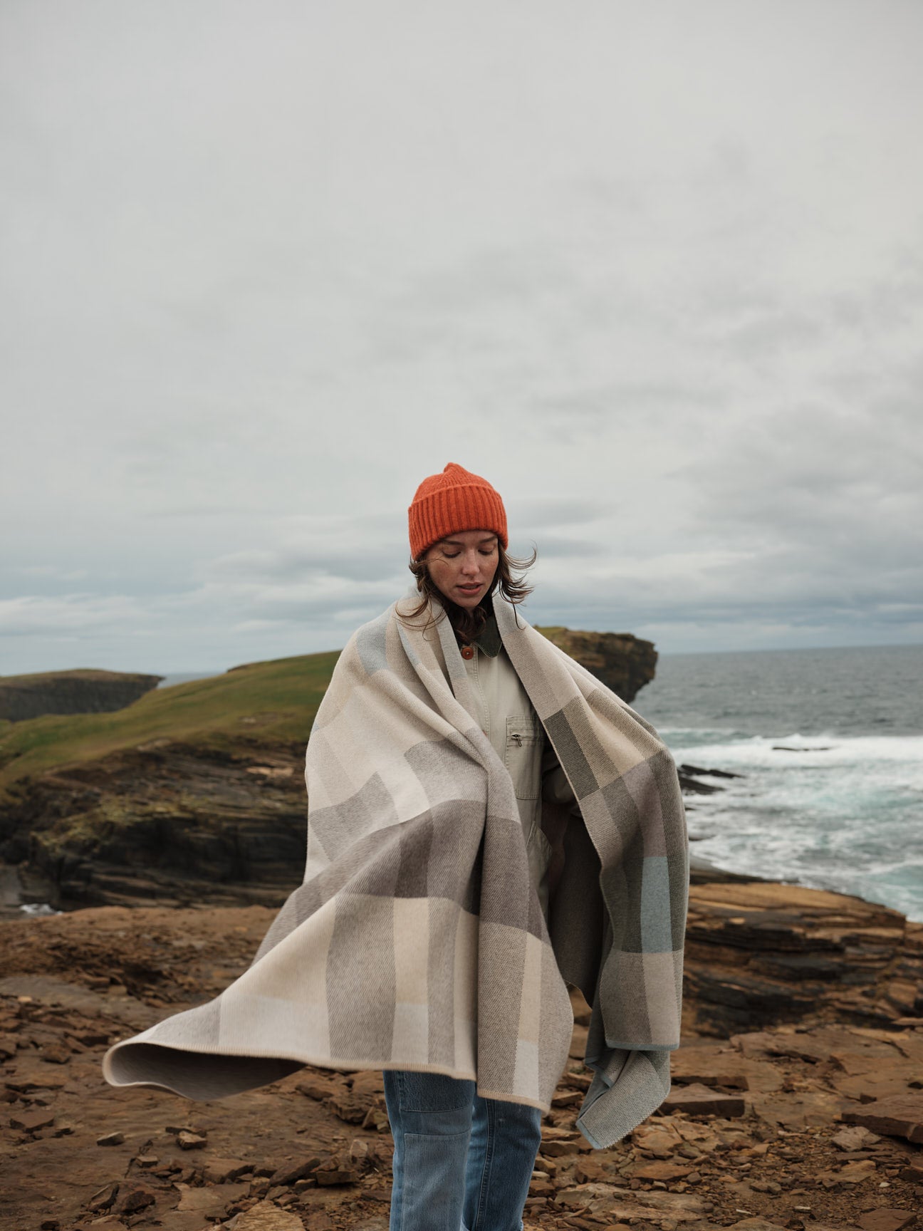 Brushed Hat "Catkin" - Tomato