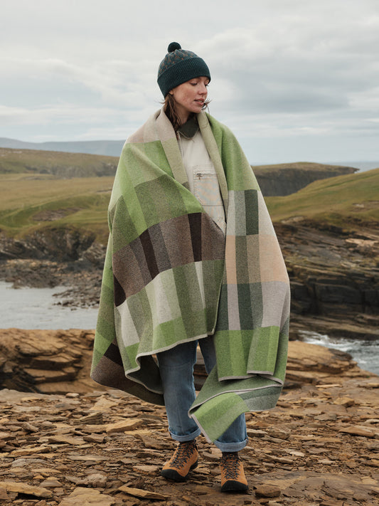 Blanket "Acre" - Field Green, Barley, Dove