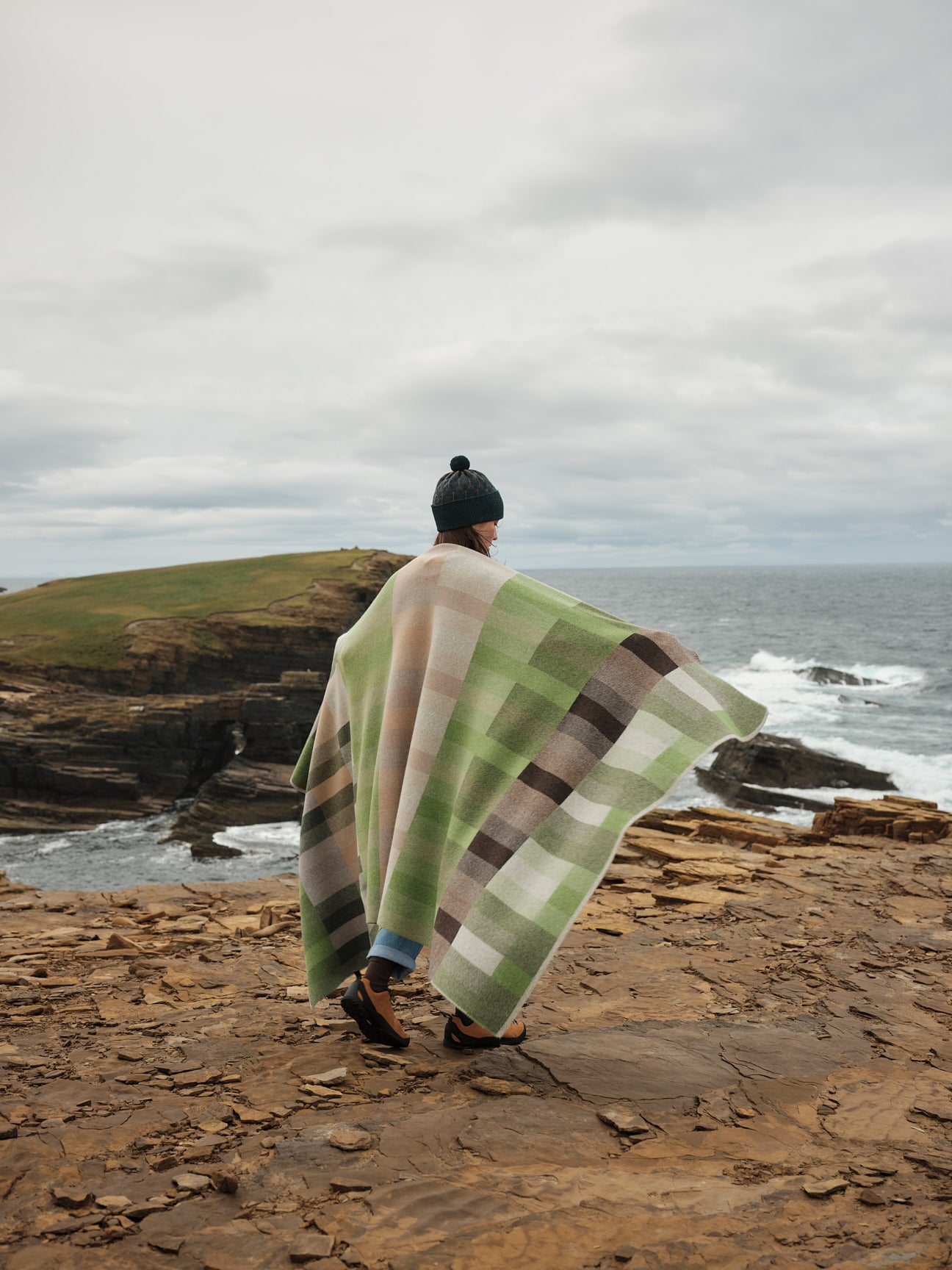 Blanket "Acre" - Field Green, Barley, Dove