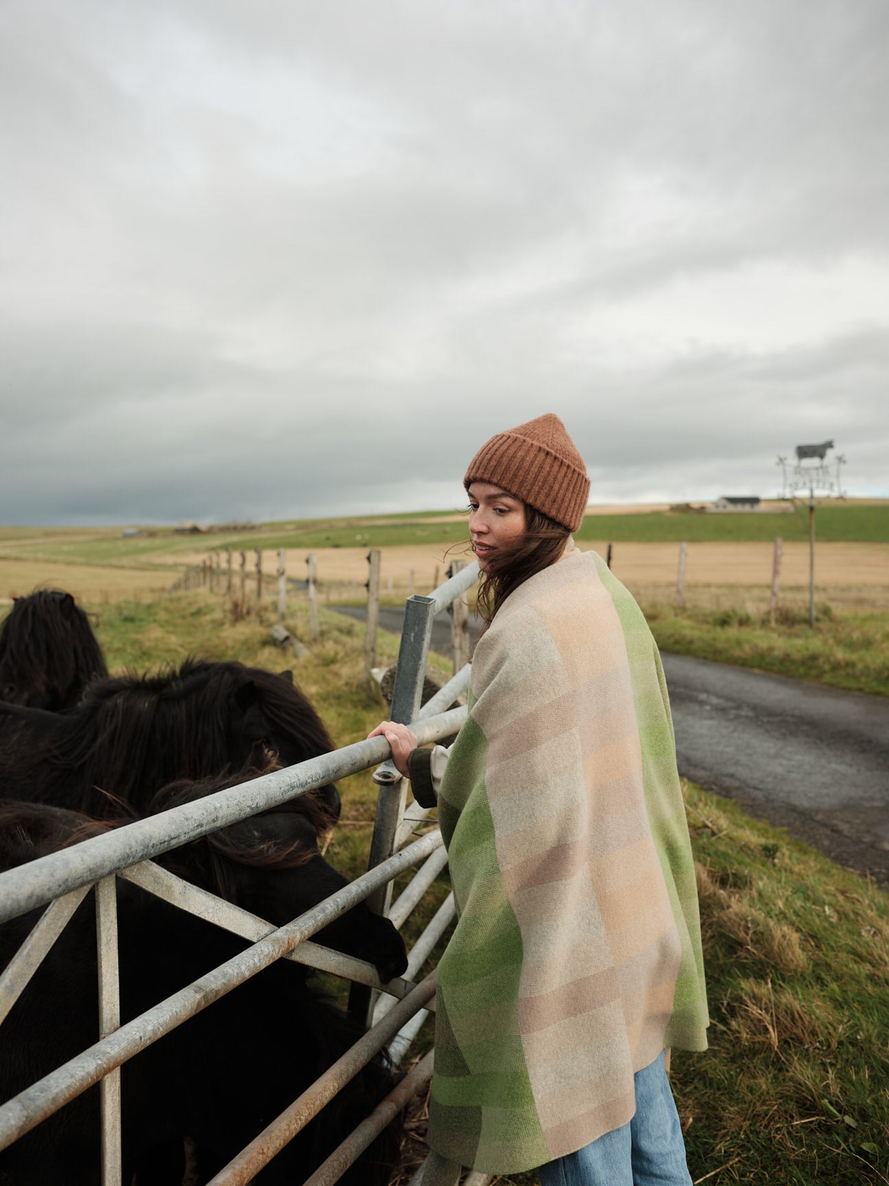 Blanket "Acre" - Field Green, Barley, Dove