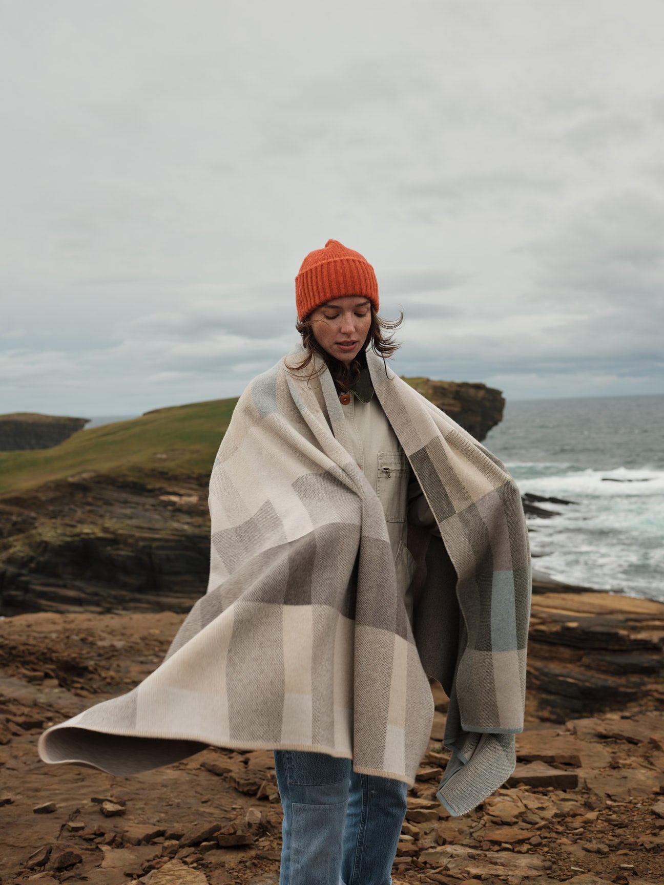 Blanket "Acre" - Haar, Dove, Moss (pre-order)