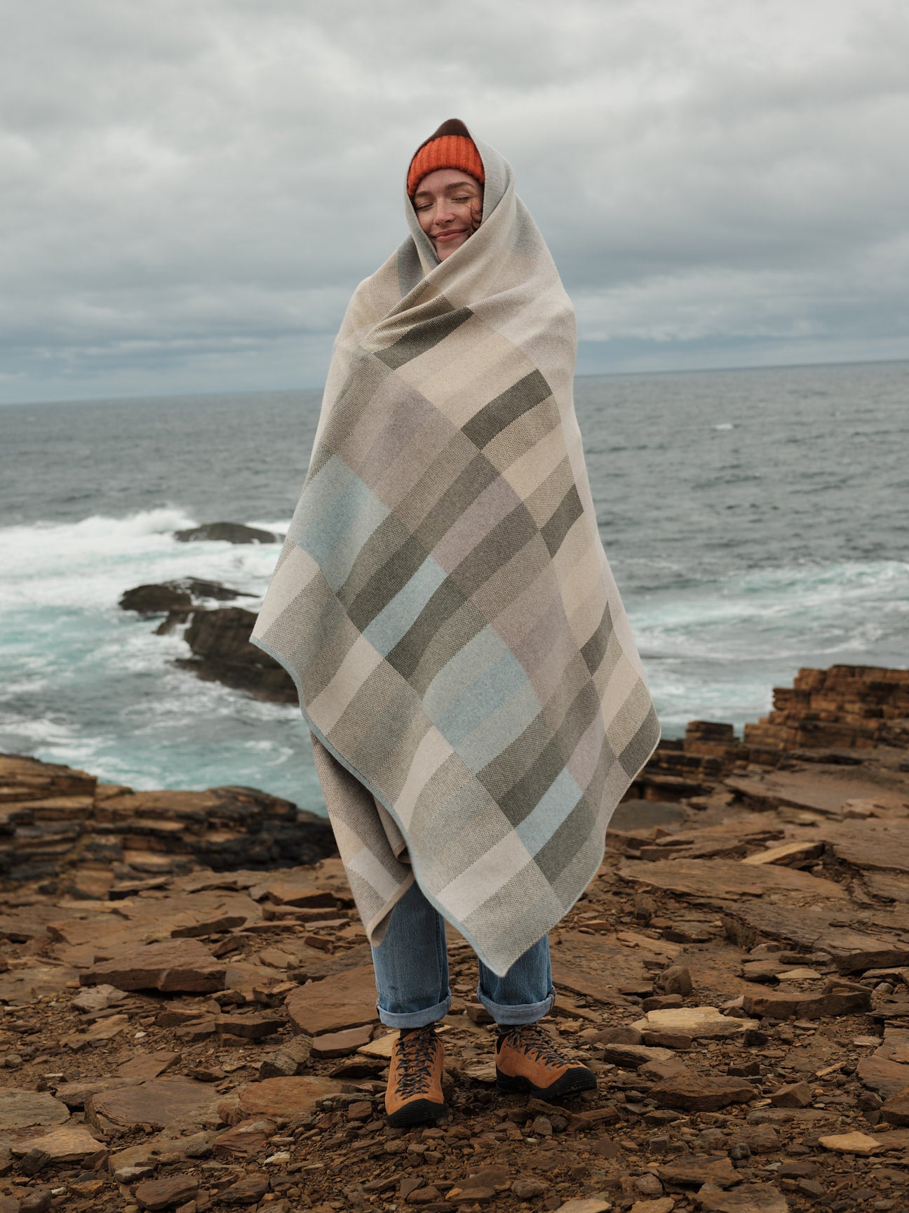 Blanket "Acre" - Haar, Dove, Moss (pre-order)