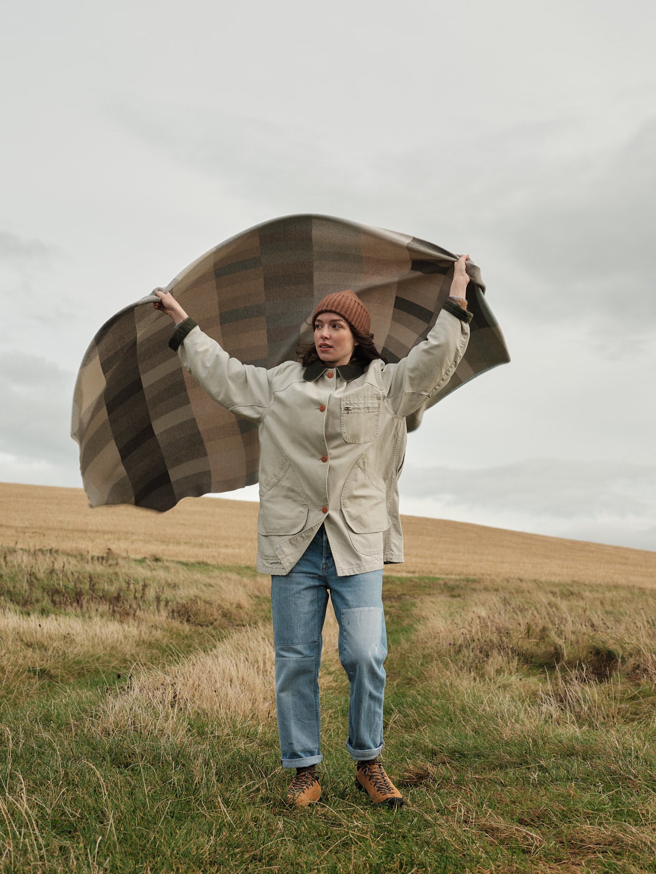 Blanket "Acre" - Haar, Dove, Moss (pre-order)