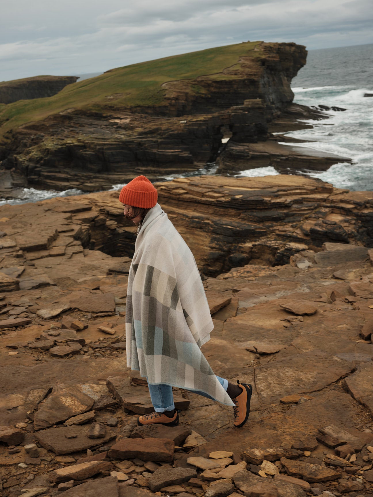 Blanket "Acre" - Haar, Dove, Moss (pre-order)