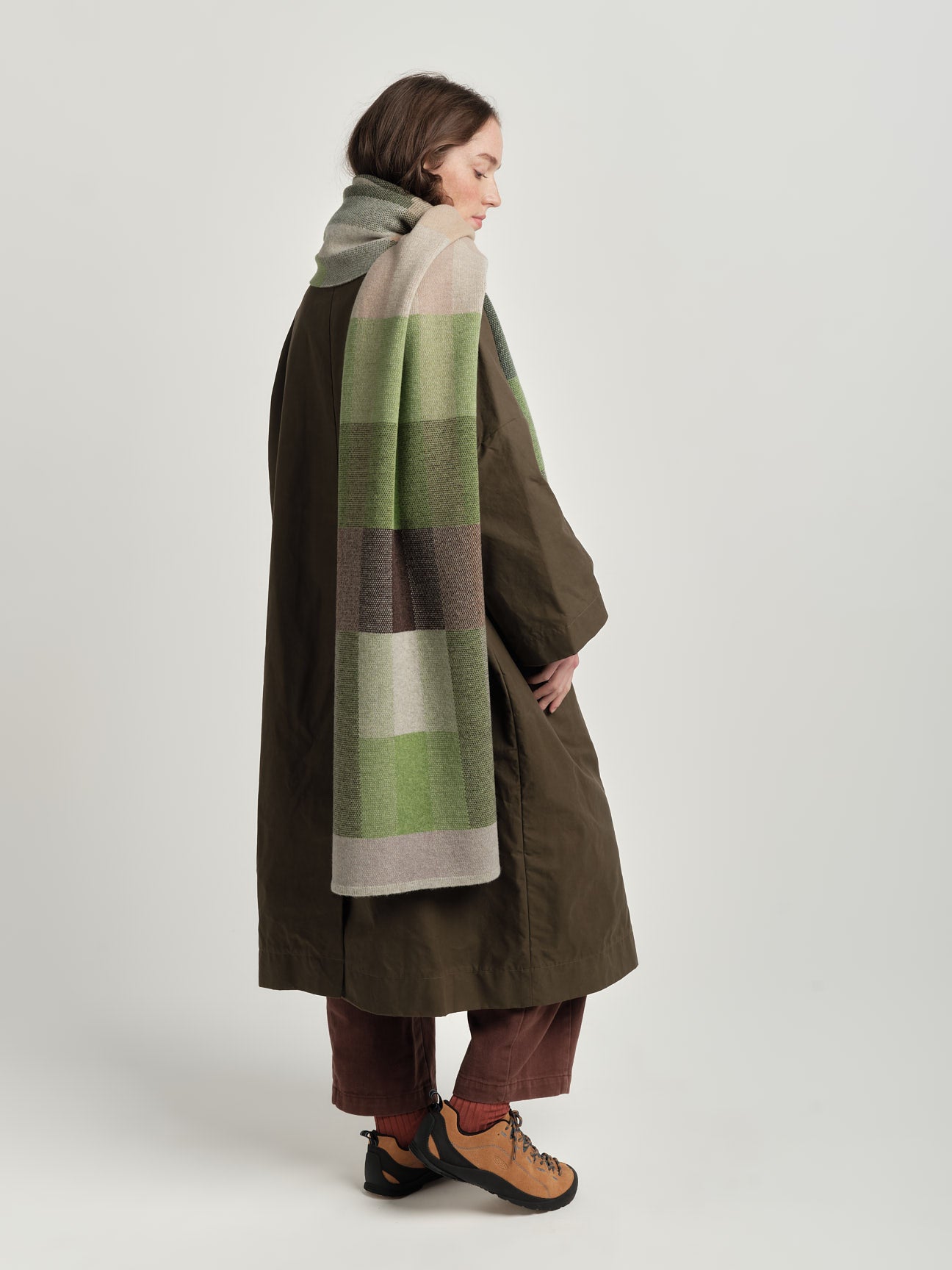 Scarf "Acre" - Field Green, Barley, Dove