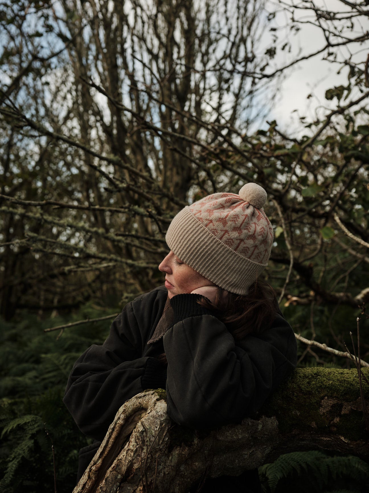 Pom Hat "Arrow" - Oat & Rosehip