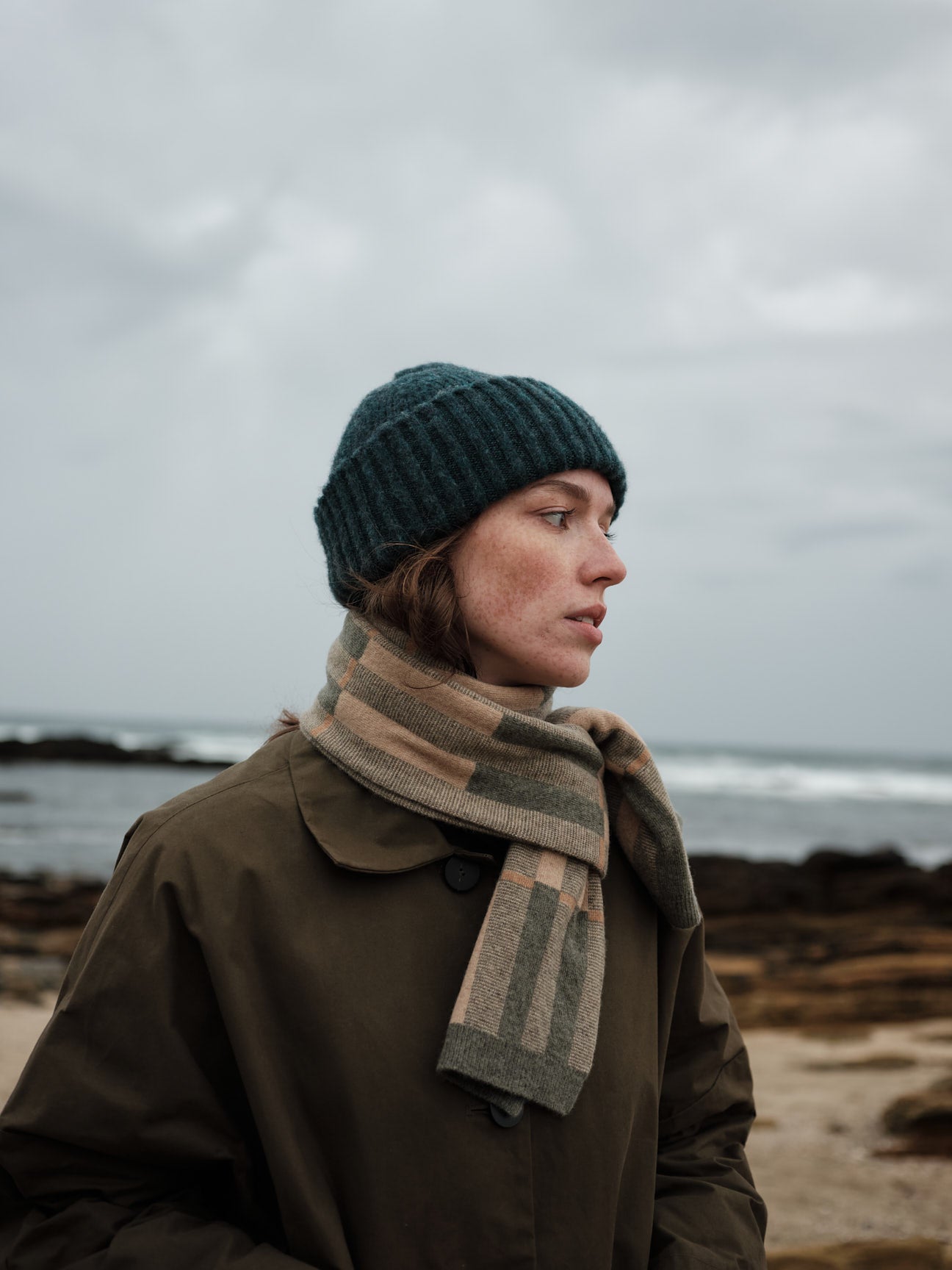 Small Scarf "Garden" - Barley & Moss