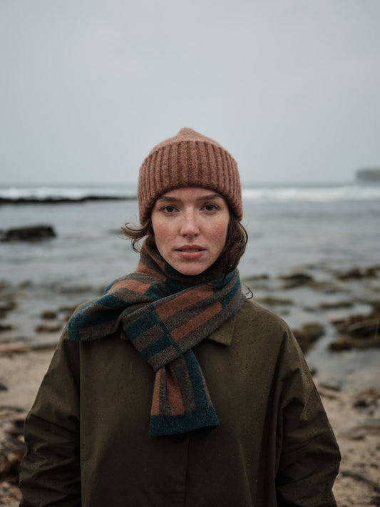 Small Scarf "Garden" - Hazelnut & Ink Pre Order