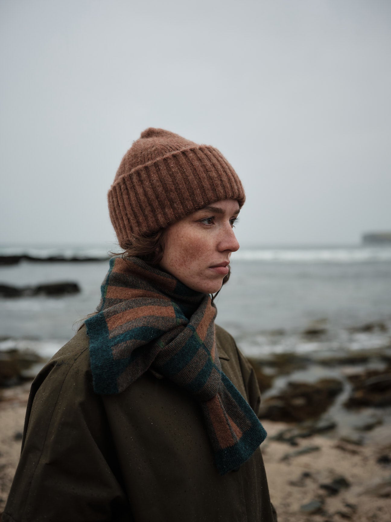 Small Scarf "Garden" - Hazelnut & Ink Pre Order